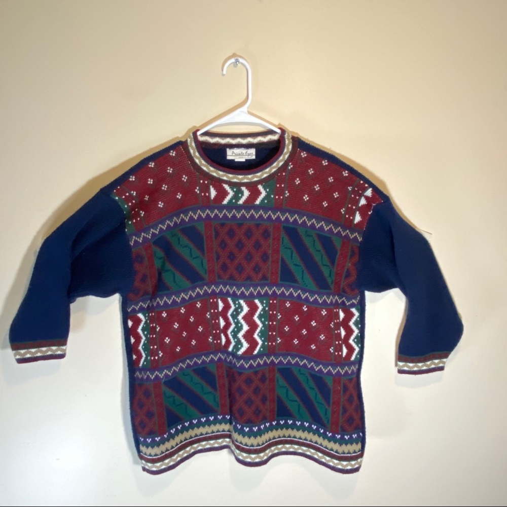 ☄️Vtg 80s 90s Private Eyes Womens Red Blue Green